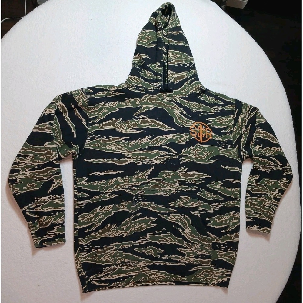 INDEPENDENT TRADING CO Camo Heavyweight Hooded Sweatshirt Size XL
